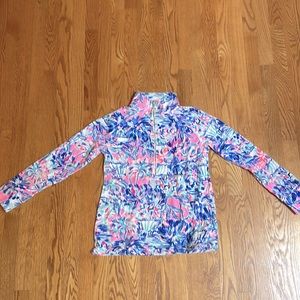 Multi-color, tropical, Lily Pulitzer quarter-zip